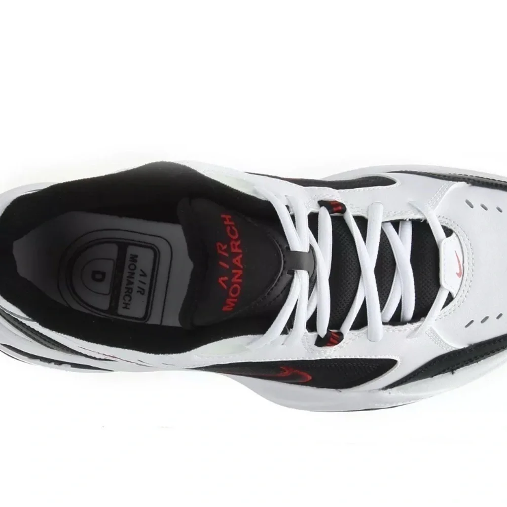 Nike Air Monarch IV 4 White Black Red Men Casual Dad Chunky Shoes 415445-101